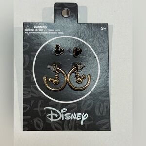 Disney Gold Mickey Mouse Earrings Set